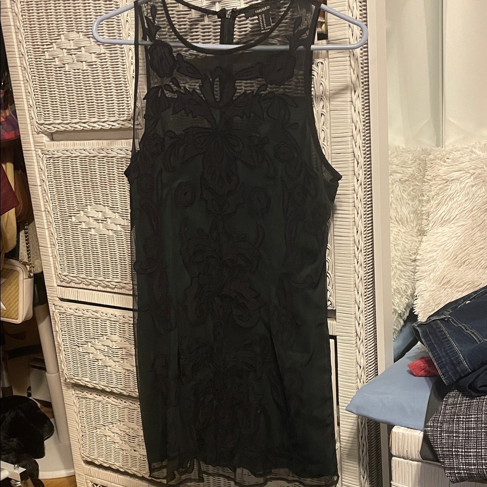 Forever 21 Black Floral Mini Dress
